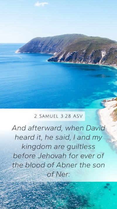 2 Samuel 3:28 ASV Bible Verse Image
