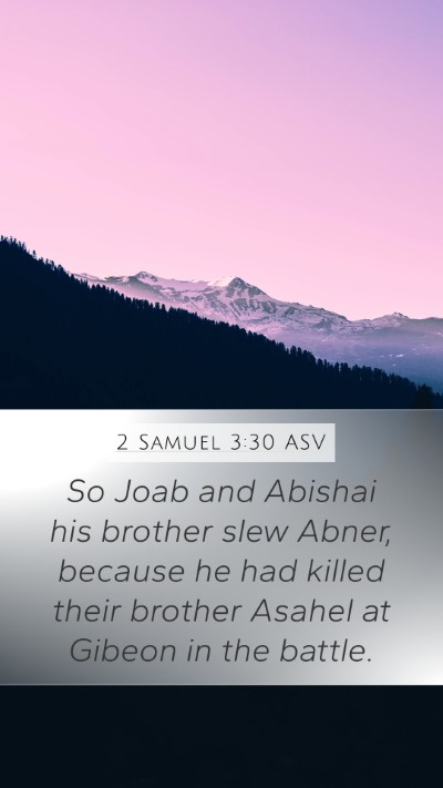 2 Samuel 3:30 ASV Bible Verse Image