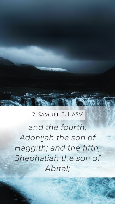 2 Samuel 3:4 ASV Bible Verse Image