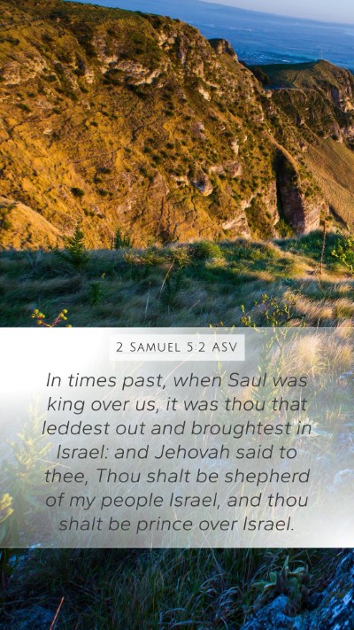 2 Samuel 5:2 ASV Bible Verse Image