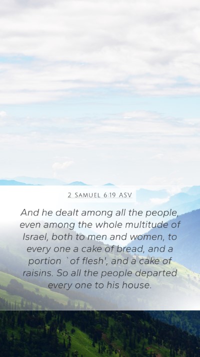 2 Samuel 6:19 ASV Bible Verse Image