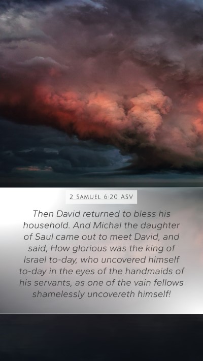 2 Samuel 6:20 ASV Bible Verse Image