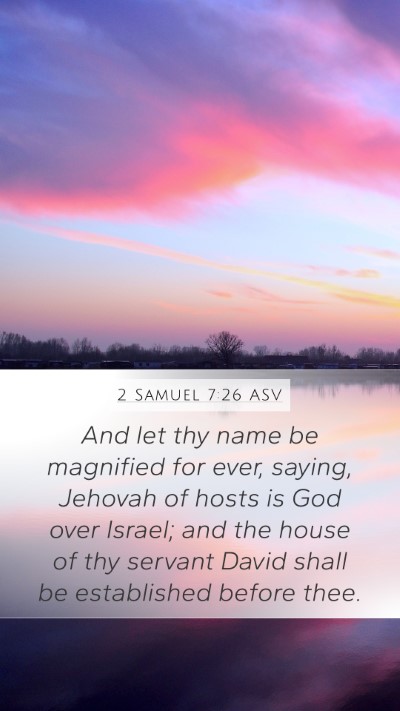 2 Samuel 7:26 ASV Bible Verse Image