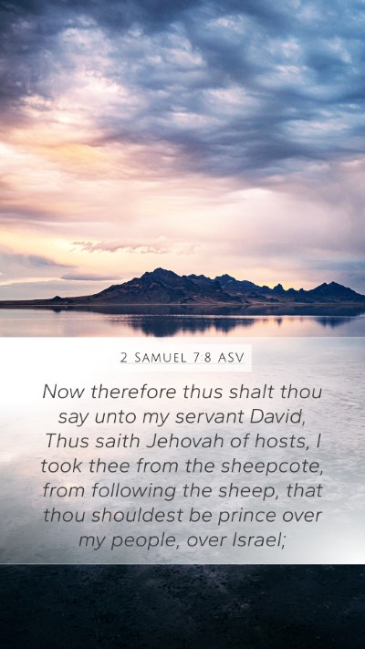 2 Samuel 7:8 ASV Bible Verse Image