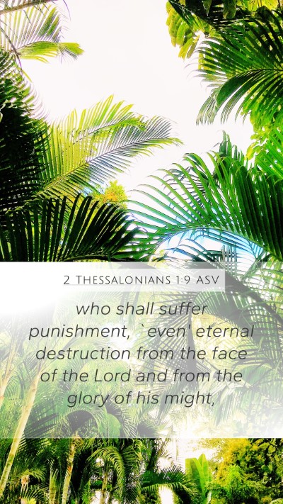 2 Thessalonians 1:9 ASV Bible Verse Image