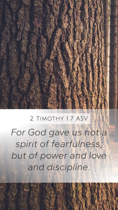 2 Timothy 1:7 ASV Bible Verse Image
