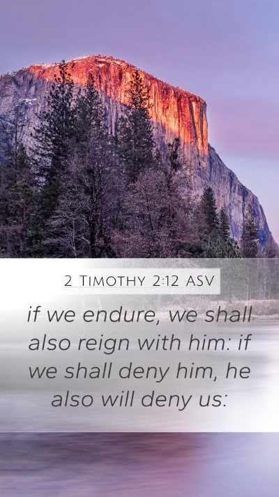 2 Timothy 2:12 ASV Bible Verse Image