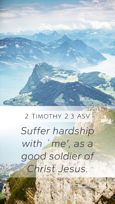 2 Timothy 2:3 ASV Bible Verse Image
