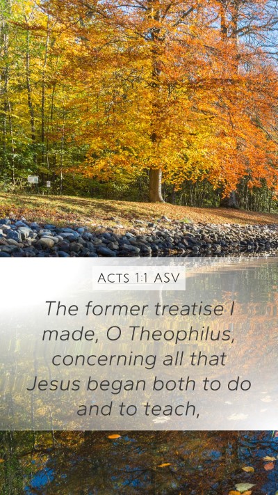 Acts 1:1 ASV Bible Verse Image