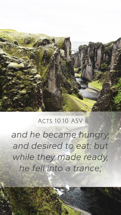 Acts 10:10 ASV Bible Verse Image