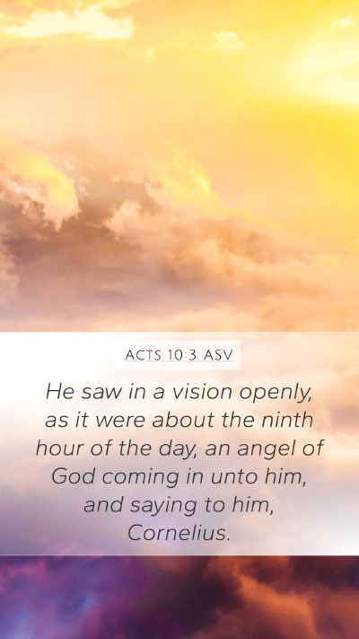 Acts 10:3 ASV Bible Verse Image