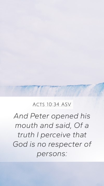 Acts 10:34 ASV Bible Verse Image