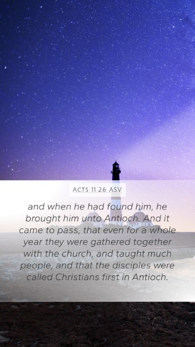Acts 11:26 ASV Bible Verse Image