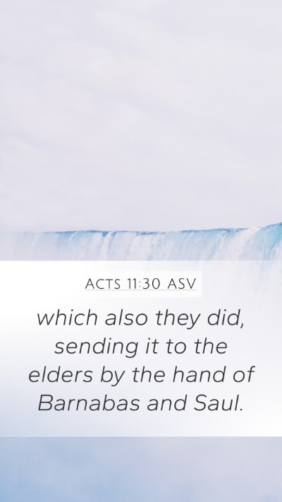 Acts 11:30 ASV Bible Verse Image