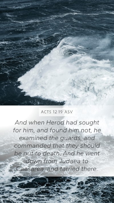 Acts 12:19 ASV Bible Verse Image