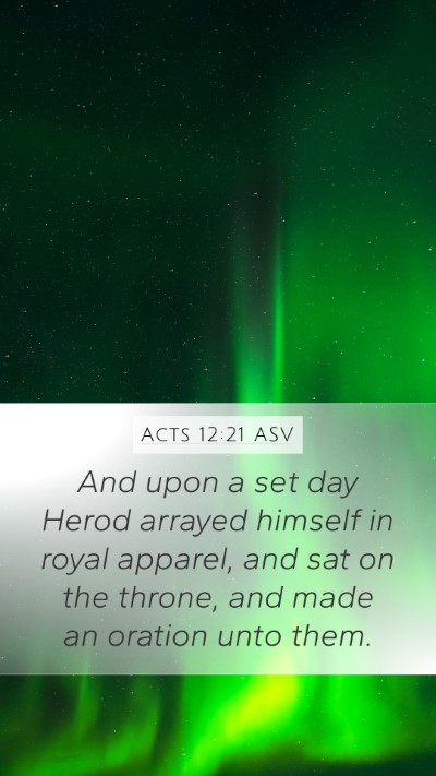 Acts 12:21 ASV Bible Verse Image