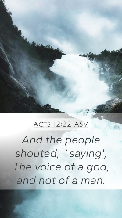 Acts 12:22 ASV Bible Verse Image