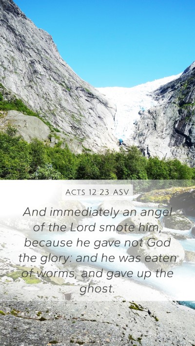 Acts 12:23 ASV Bible Verse Image
