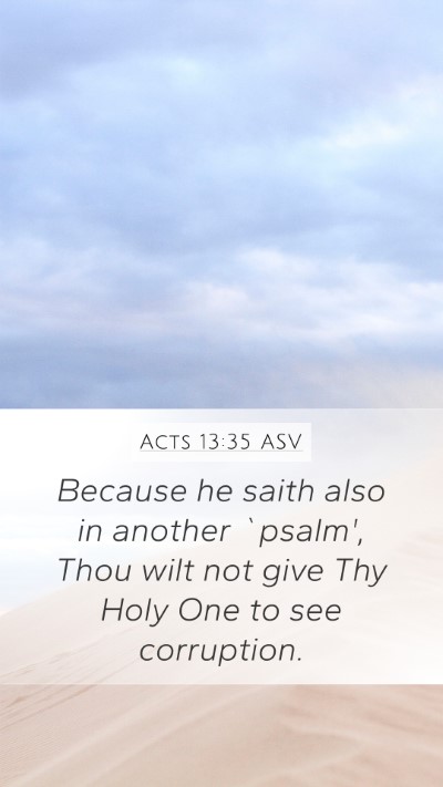 Acts 13:35 ASV Bible Verse Image
