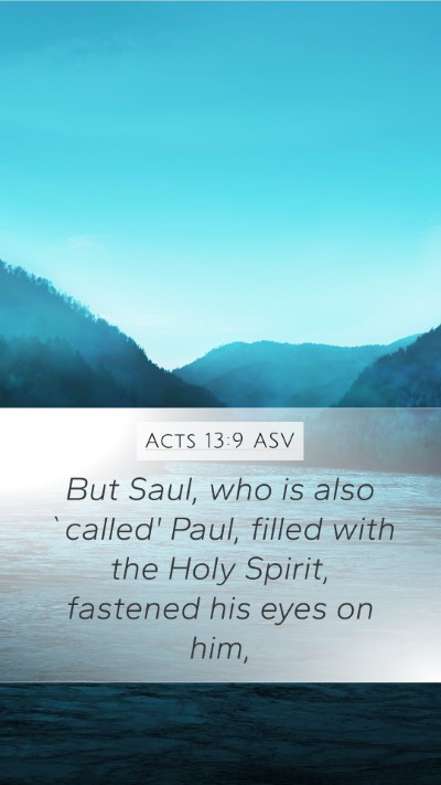 Acts 13:9 ASV Bible Verse Image