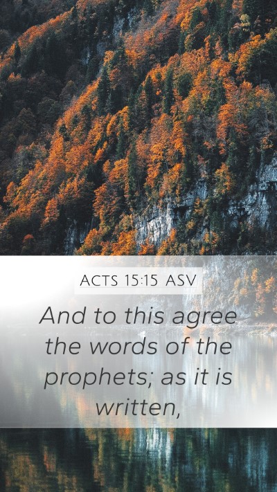 Acts 15:15 ASV Bible Verse Image