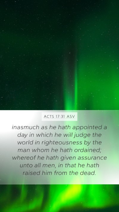 Acts 17:31 ASV Bible Verse Image
