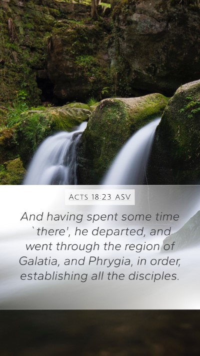 Acts 18:23 ASV Bible Verse Image