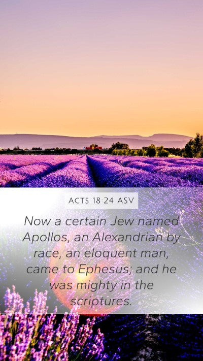 Acts 18:24 ASV Bible Verse Image