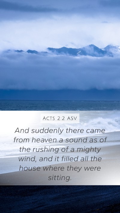 Acts 2:2 ASV Bible Verse Image