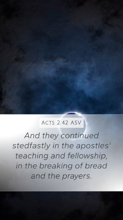 Acts 2:42 ASV Bible Verse Image