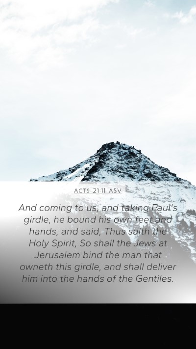 Acts 21:11 ASV Bible Verse Image