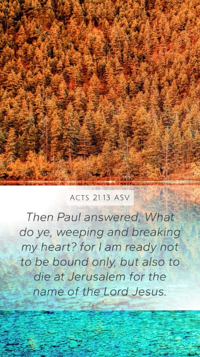 Acts 21:13 ASV Bible Verse Image