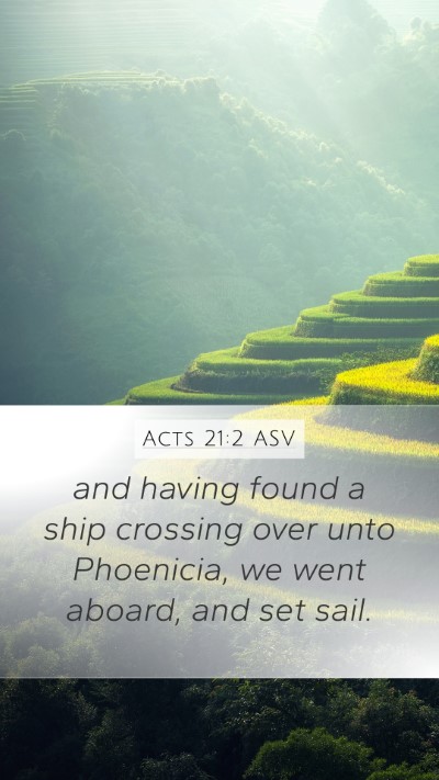 Acts 21:2 ASV Bible Verse Image