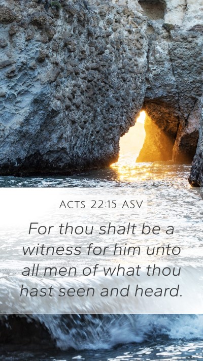 Acts 22:15 ASV Bible Verse Image