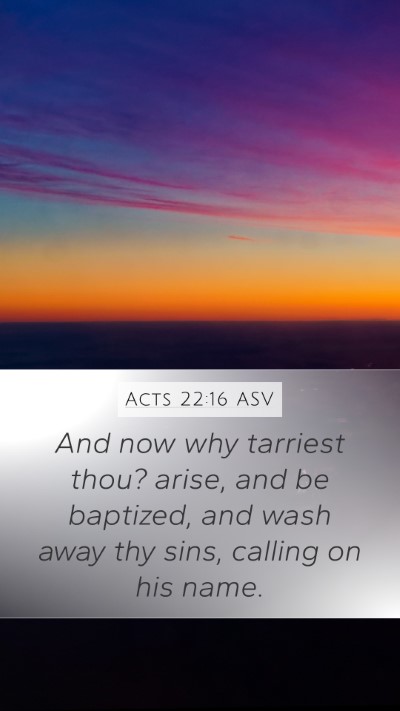 Acts 22:16 ASV Bible Verse Image