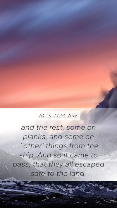 Acts 27:44 ASV Bible Verse Image