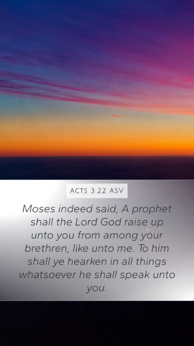 Acts 3:22 ASV Bible Verse Image