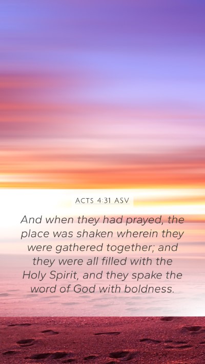 Acts 4:31 ASV Bible Verse Image