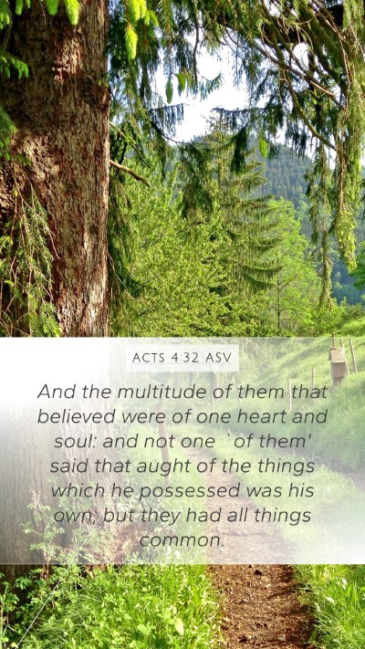 Acts 4:32 ASV Bible Verse Image