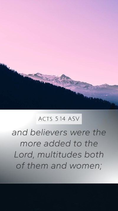 Acts 5:14 ASV Bible Verse Image