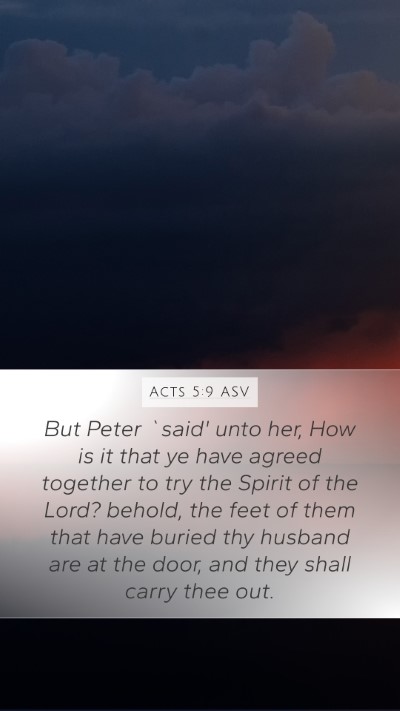Acts 5:9 ASV Bible Verse Image