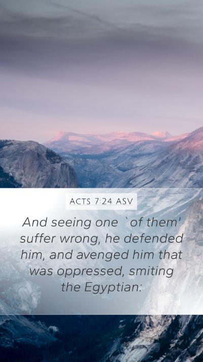 Acts 7:24 ASV Bible Verse Image