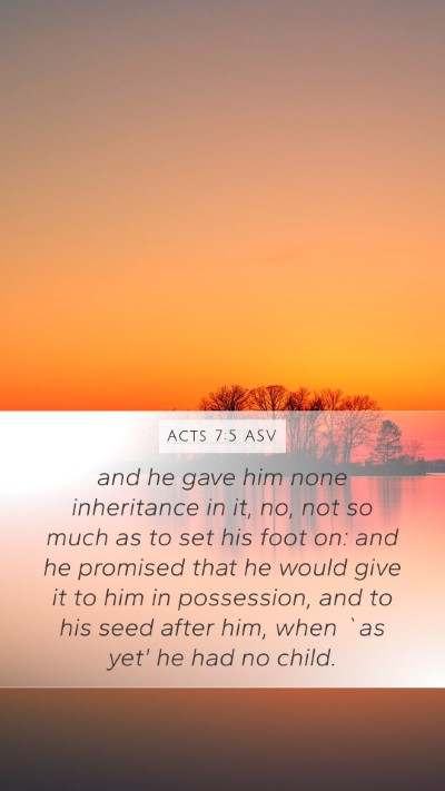 Acts 7:5 ASV Bible Verse Image