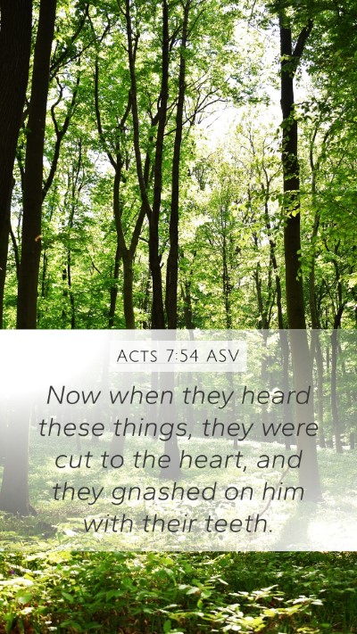 Acts 7:54 ASV Bible Verse Image