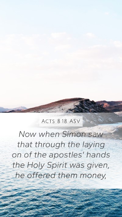 Acts 8:18 ASV Bible Verse Image