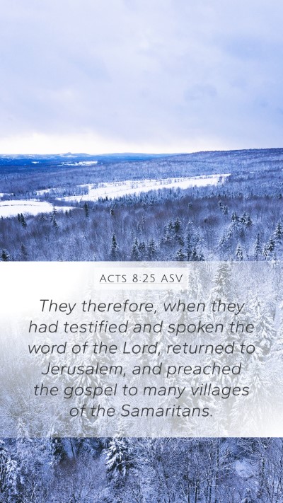 Acts 8:25 ASV Bible Verse Image