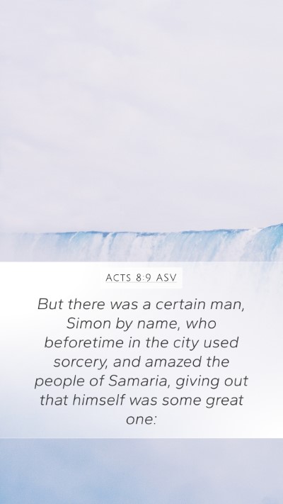 Acts 8:9 ASV Bible Verse Image