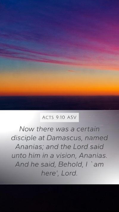 Acts 9:10 ASV Mobile Phone Wallpaper - Now there was a certain disciple at Damascus, - Mobile Bible Verse Wallpaper