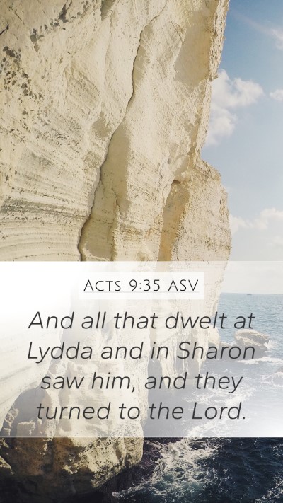 Acts 9:35 ASV Bible Verse Image