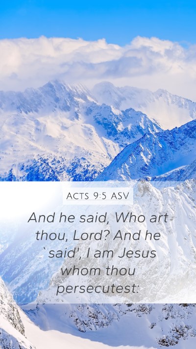 Acts 9:5 ASV Bible Verse Image